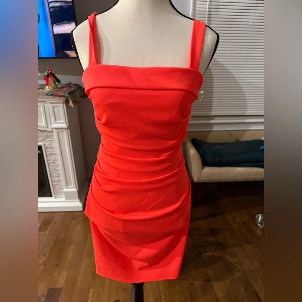 Shoshanna Bright Pink Coral  Dress